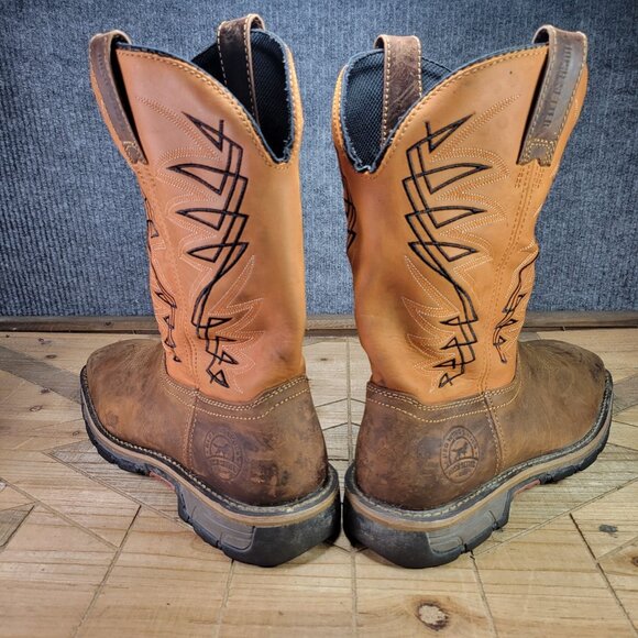 WIDE Irish Setter Men's 9.5 EE Marshall Leather Steel Toe Wellington Work Boots - Picture 7 of 12